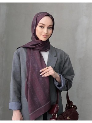 Bushu Monogram Twill Şal 70X190