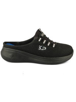 King Paolo Sneaker Tekstil Tabanı Çıkan Yürüyüş Kadın Terlik KP5109 Siyah