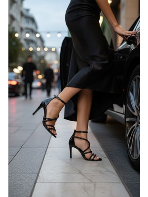 Enoch Çapraz Taşlı Bantlı Ince Topuklu Gece ve Davet Ayakkabısı