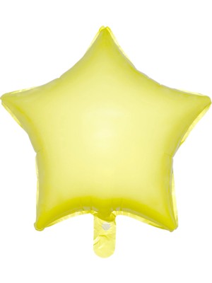 Party Express 18" Folyo Balon Yıldız - Makaron Sarı