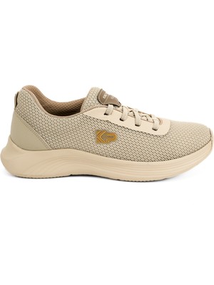 King Paolo Sneaker Tekstil Yürüyüş Kadın Ayakkabı Bağcıklı KP5174 Bej