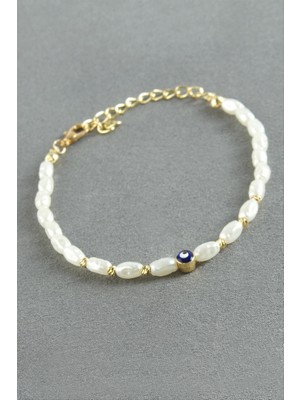 Zero Land Hnrlishp Nazar Inci Bileklik - Beyaz