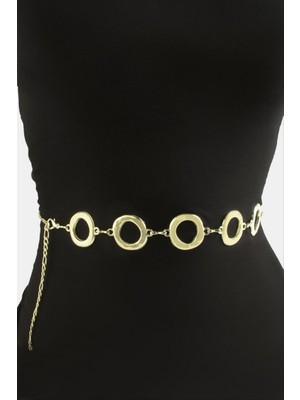 Zero Land Hnrlishp Halka Metal Zincir Kemer - Sarı