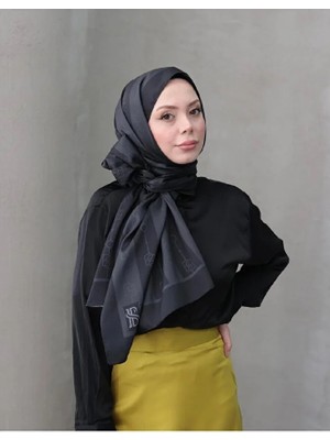 Bushu Monogram Twill Şal 70X190