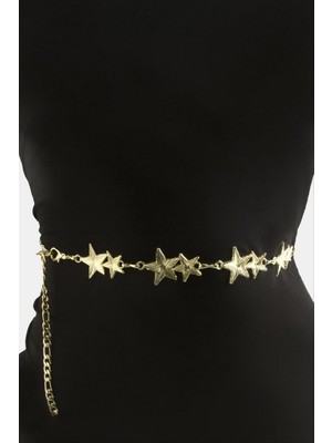 Zero Land Hnrlishp Yıldız Metal Zincir Kemer - Sarı