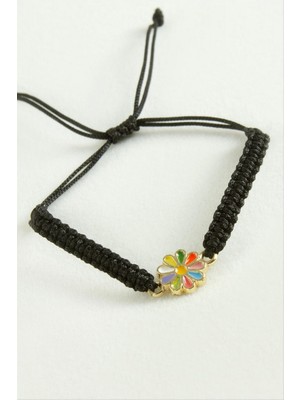 Zero Land Hnrlishp Papatya Makrome Ip Bileklik - Ebruli