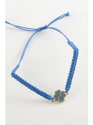 Zero Land Hnrlishp Yonca Makrome Örgülü Bileklik - Kırmızı