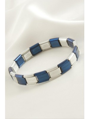 Zero Land Hnrlishp Italyan Çelik Bileklik - Lacivert