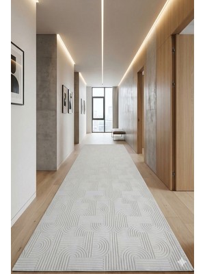 Swan Home Kaymaz Tabanlı Yolluk Kesme Halı Salon Koridor Mutfak Yatak Odası Halısı SHJ93017 Düz Gri