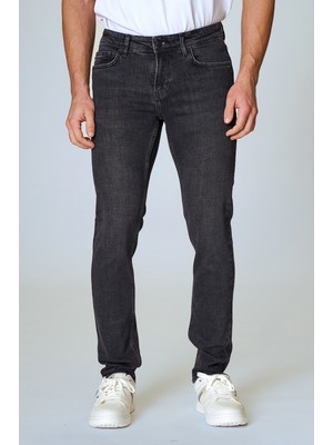 Twister Panama x 844-01 Back Likralı Dar Kesim Erkek Kot Pantolon Koyu Füme