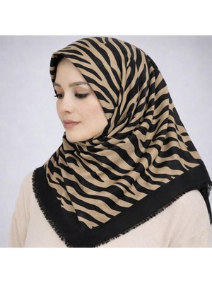 Sinem Emprime Koton Eşarp -  Siyah / KARAMEL-06289-09