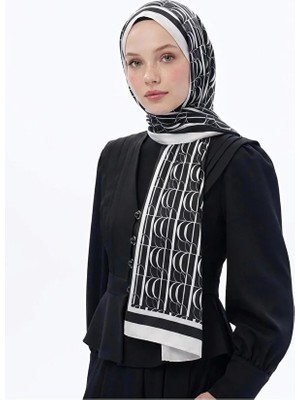 Bushu Imza Monogram Twill Şal 70X190