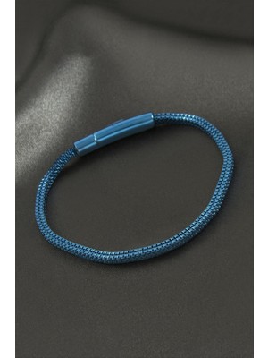 Zero Land Hnrlishp Kare Kobra Zincir Lüks Çelik Bileklik - Gümüş Rengi