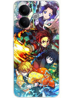 TechTree Vivo V60 Lite Uyumlu Demon Slayer Efsanesi:iblis Avcıları Baskılı Silikon Kılıf