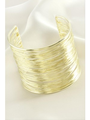 Zero Land Hnrlishp Sargılı Tel Kelepçe Bileklik - Sarı