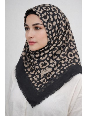 Sinem Emprime Koton Eşarp -  Siyah / KARAMEL-06289-01
