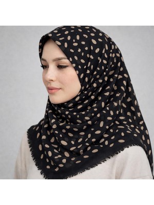 Sinem Emprime Koton Eşarp -  Siyah / KARAMEL-06289-05