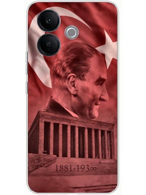 TechTree Vivo V60 Lite Uyumlu Atatürk Portresi ve Anıtkabir Baskılı Silikon Kılıf