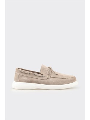 Elle Bej Deri Erkek Günlük Ayakkabı