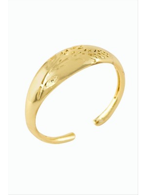 Zero Land Hnrlishp Çiçek Işlemeli Metal Yüzük - Gümüş Rengi