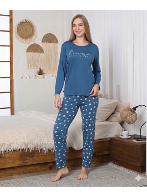 Morro Uzun Kollu Milan Kumaş Dökümlü Takım - Yumuşak Dokulu 4 Mevsimlik Set