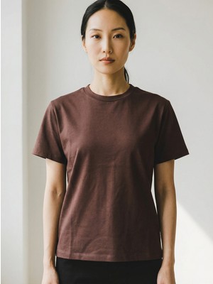Arkası Dikişli Regular Fit T-Shirt Penye Interlok