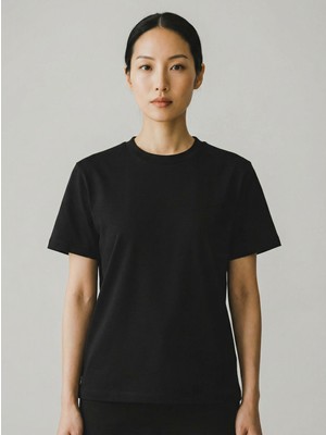 Arkası Dikişli Regular Fit T-Shirt Penye Interlok