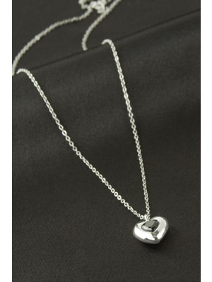 Zero Land Hnrlishp Kalp Taşlı Kolye - Beyaz