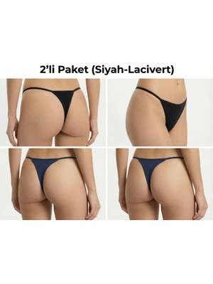 Calma String 2 Renk Pamuklu (Lacivert-Siyah)