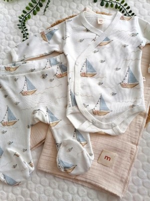 Minisse Gemi Balık Baskı Kruvaze 3 Lü Set