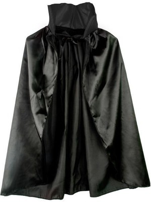 Evvano Siyah Renk Yakalı Halloween Pelerini 90 cm