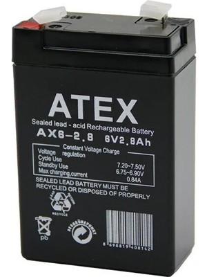 Evvano Ince Akü 6V 2.8AH Amper