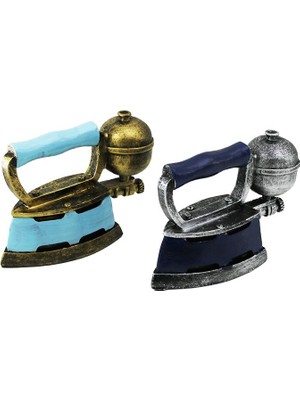 Go İthalat Ütü Vintage Dekoratif Biblo - Renkli 10.5X11CM Reçine (5224)