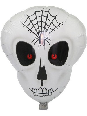 Evvano Örümcek Ağ Desenli Iskelet Folyo Balon