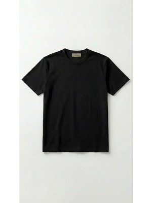 Unisex Düz Renk Bisiklet Yaka Basic Tişört