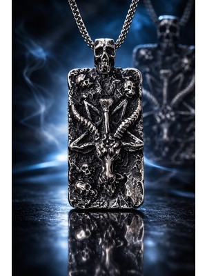 Vikings Paslanmaz Çelik Sabbatic Keçi Ritüel Lucifer Pentagram Kolye /goat Kolye