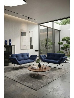 AVYNA Velora™ 2 Adet Katlanır Yataklı Ikili Kanepe Seti | Mekanizmalı Premium Çekyat – Modern & Ergonomik