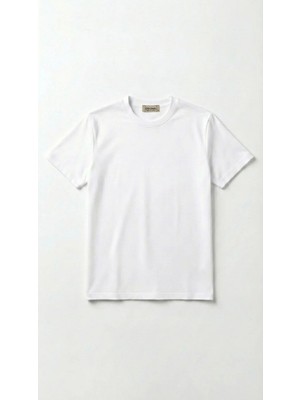 Unisex Düz Renk Bisiklet Yaka Basic Tişört