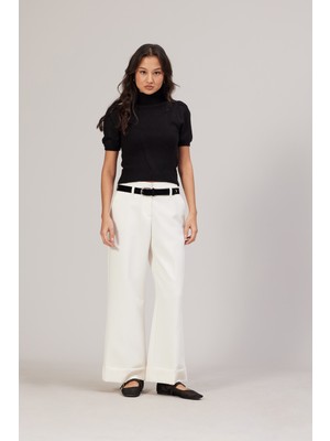 Nisan Triko Kısa Kollu Triko Kazak