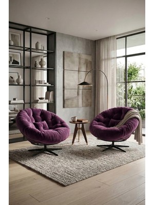 AVYNA Elysıa Elite™ 2 Adet 360 Derece Dönen Mekanizmalı Tekli Koltuk Berjer & Yatak Olabilen Yer Minderi