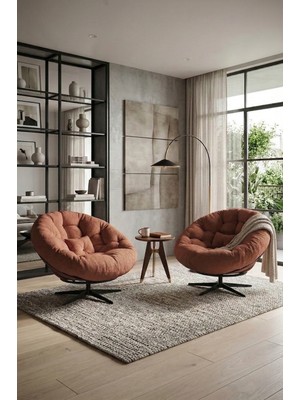 AVYNA Elysıa Elite™ 2 Adet 360 Derece Dönen Mekanizmalı Tekli Koltuk Berjer & Yatak Olabilen Yer Minderi