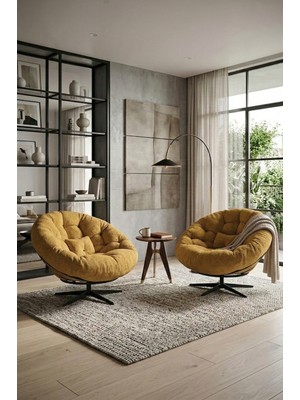 AVYNA Elysıa Elite™ 2 Adet 360 Derece Dönen Mekanizmalı Tekli Koltuk Berjer & Yatak Olabilen Yer Minderi