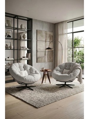 AVYNA Elysıa Elite™ 2 Adet 360 Derece Dönen Mekanizmalı Tekli Koltuk Berjer & Yatak Olabilen Yer Minderi