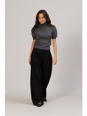 Nisan Triko Kısa Kollu Triko Kazak