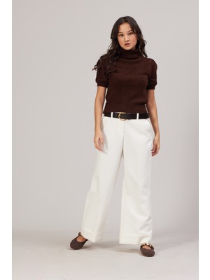 Nisan Triko Kısa Kollu Triko Kazak