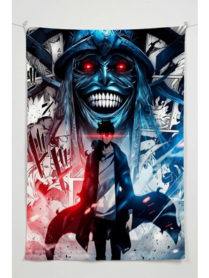 Charmbi Solo Leveling Duvar Örtüsü – Büyük Boy Tapestry Duvar Halısı, Oyun Anime Film Oda Dekor