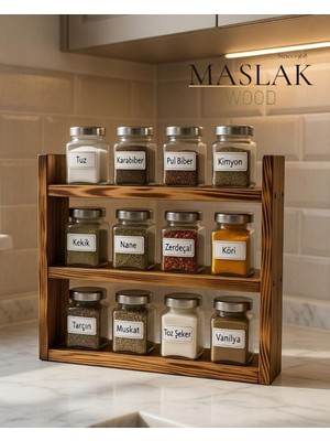 Maslak Wood Ahşap Baharatlık