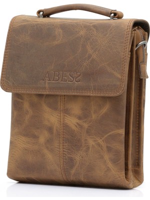 Abess Erkek Çanta Lüks Deri A5001LT Lacivert / Taba