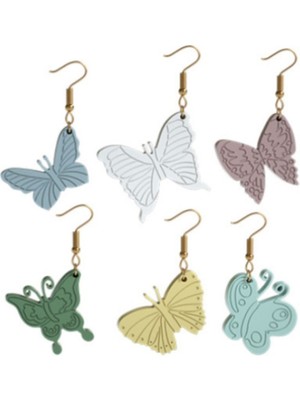 Depposite Epoksi Çoklu Kelebek Figürleri Kolye ve Küpe Kalıbı 6 Lı