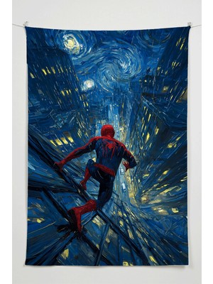 Charmbi Örümcek Adam Duvar Örtüsü – Büyük Boy Tapestry Duvar Halısı, Oyun Anime Film Oda Dekor